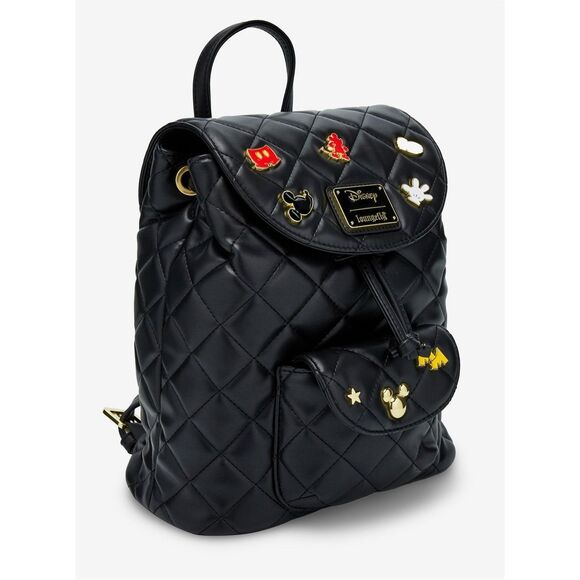 Loungefly Disney Mickey Mouse Icons Quilted Mini Backpack - Picture 3 of 6
